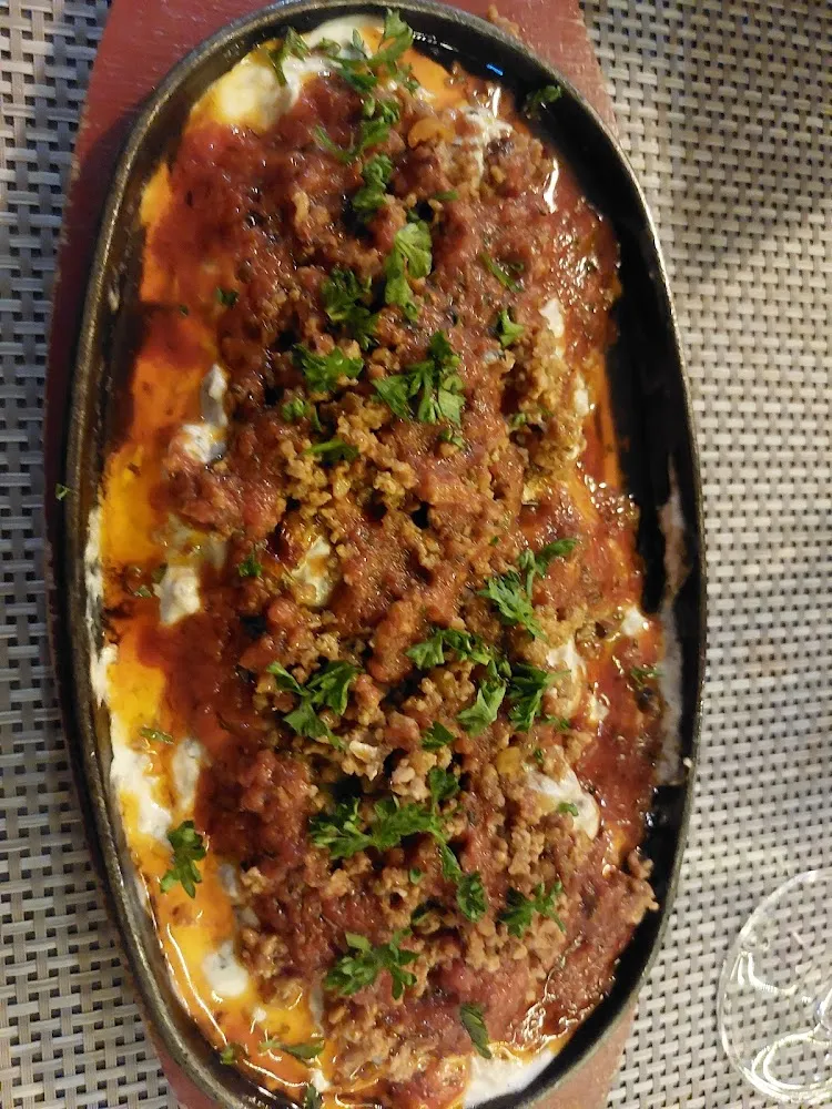 Caviar D'aubergine Fumé Et Viande Hachée Non Pimenté